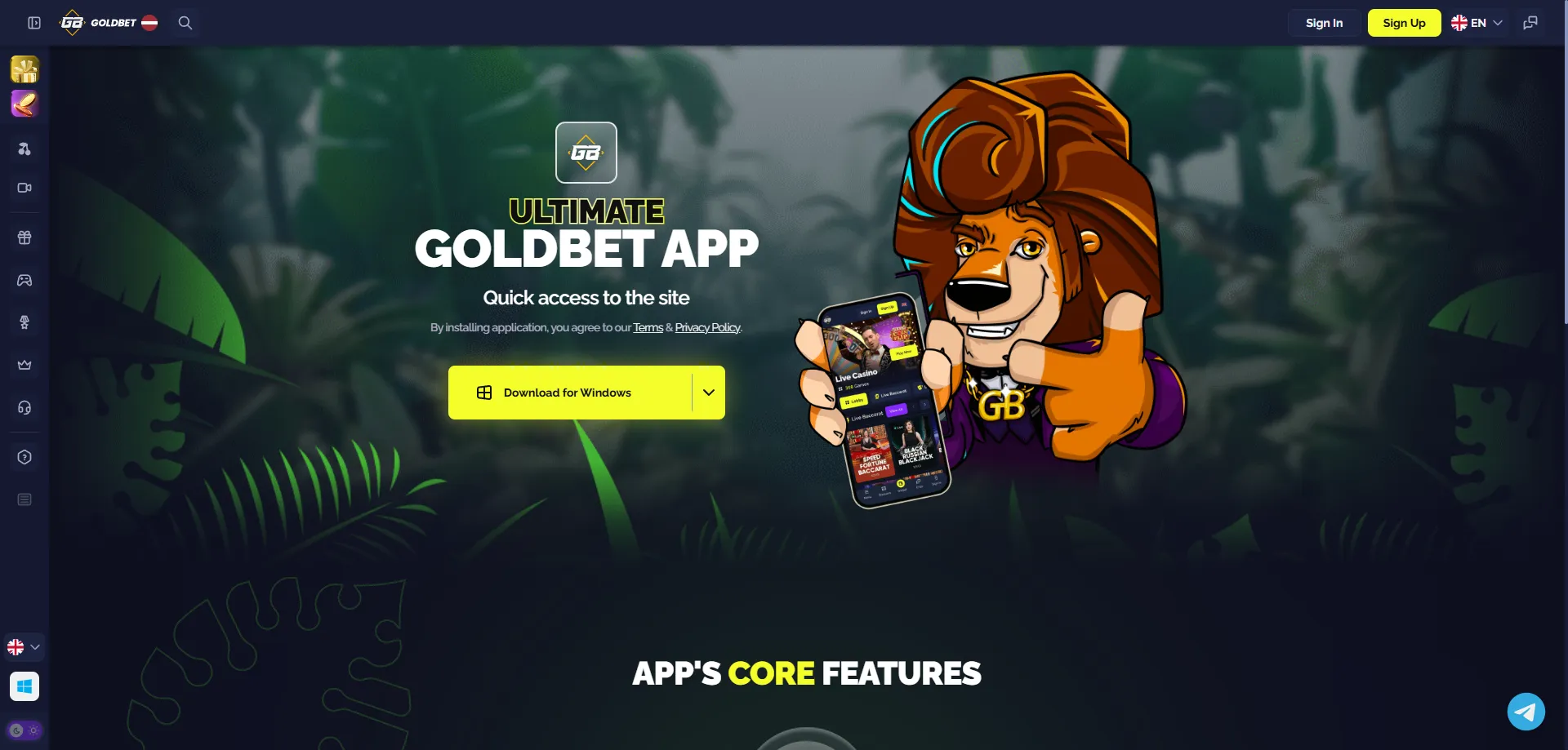 Goldbet Casino мобилно приложение PWA за Android и iOS устройства